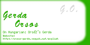 gerda orsos business card